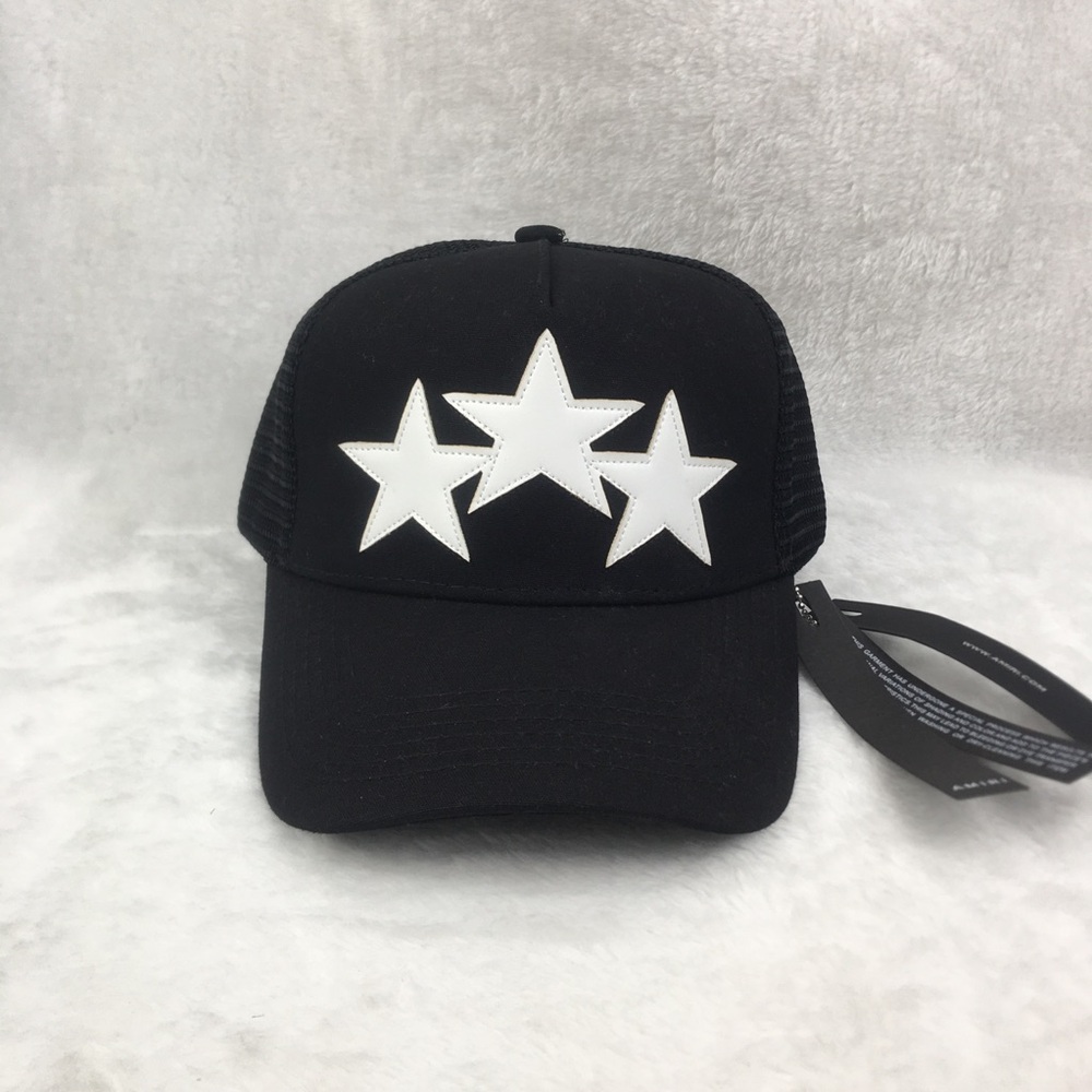 Amiri 3 star Klein black hat